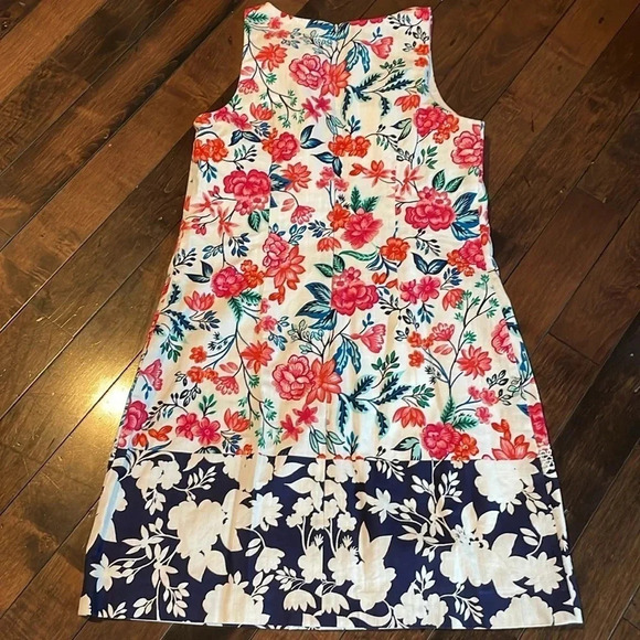 Eliza J sleeveless floral print Floral appliqués shift dress Women’s size 8 - Picture 10 of 14